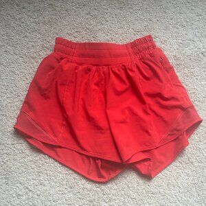 Lululemon Red Hotty Hot Shorts